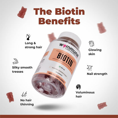 Biotin Gummies Helps in Skin Care & Hair Growth 30gummies