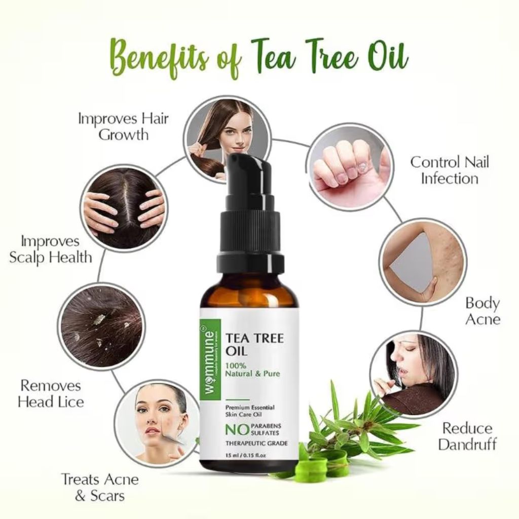 Wommune's Pure Tea Tree Oil - 100% Natural and Pure