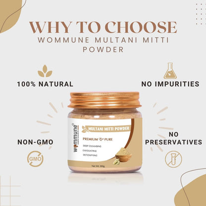 Wommune Natural Multani Mitti Powder