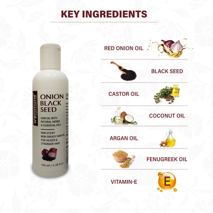 Pure Onion Hair Oil with 16 Herbs and Real Coffee Beans
