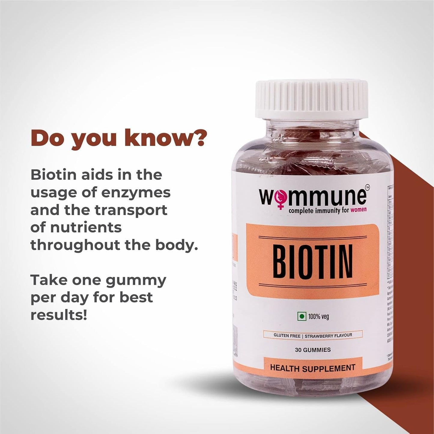 Biotin Gummies Helps in Skin Care & Hair Growth 30gummies