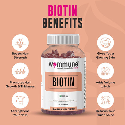 Biotin Gummies Helps in Skin Care & Hair Growth 30gummies