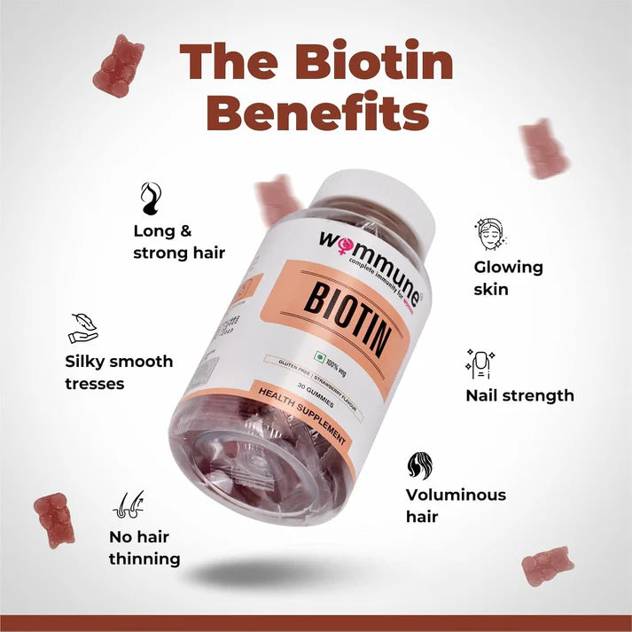 Wommune’s Biotin – Hair & Nail Health Gummies