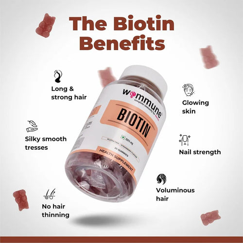 Wommune’s Biotin – Hair & Nail Health Gummies