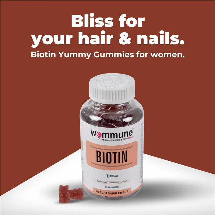 Wommune’s Biotin – Hair & Nail Health Gummies