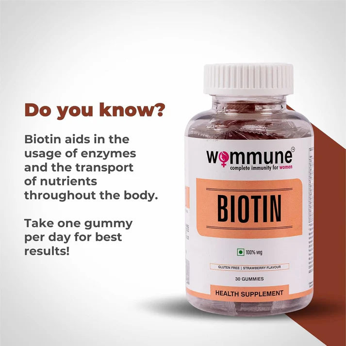 Wommune’s Biotin – Hair & Nail Health Gummies