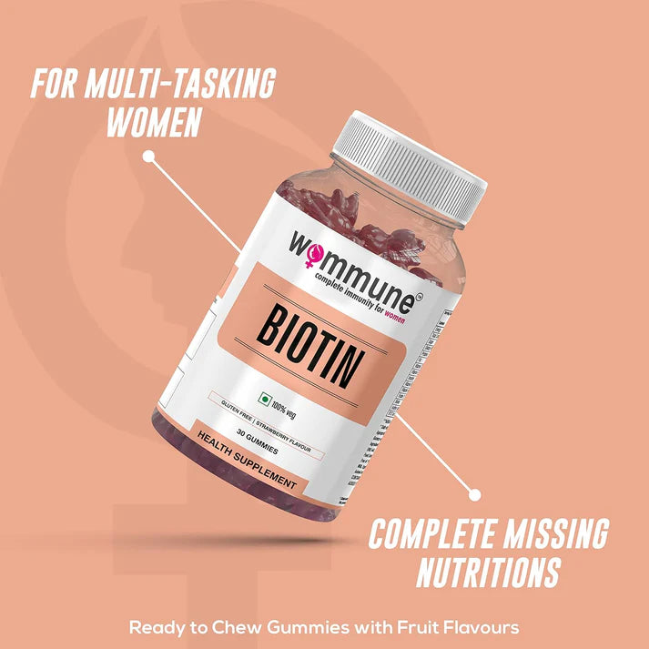 Wommune’s Biotin – Hair & Nail Health Gummies