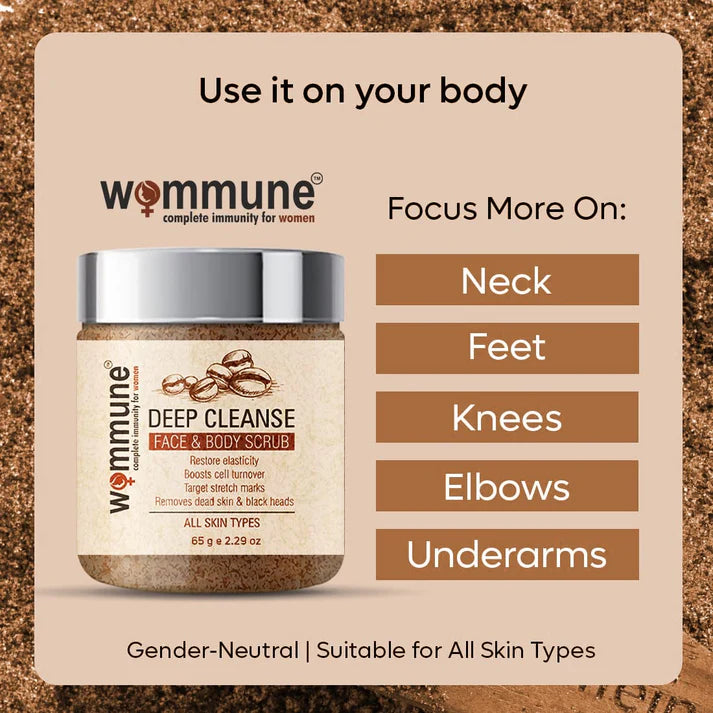 Wommune’s Exfoliate Coffee Scrub - Deep cleanse
