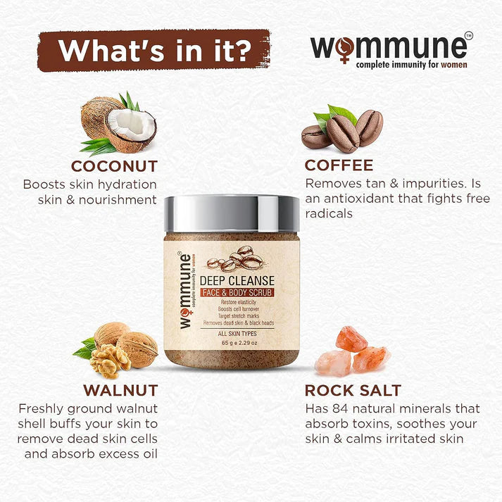 Wommune’s Exfoliate Coffee Scrub - Deep cleanse