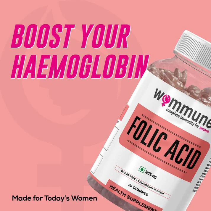 Wommune’s Folic Acid – Haemoglobin Support Gummies