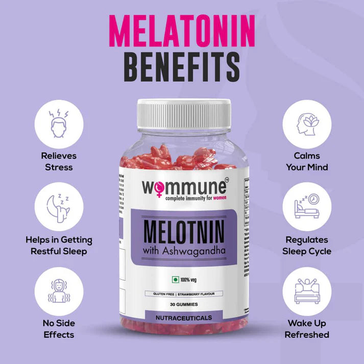 Wommune’s Melatonin – Sleep & Stress Relief Gummies